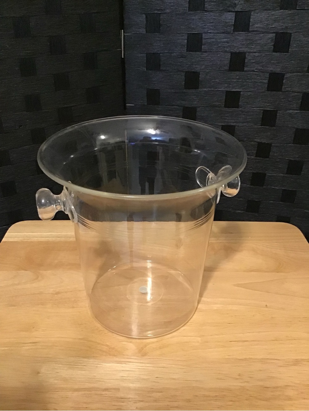 Acrylic Ice Bucket with Side Handles - Transparent